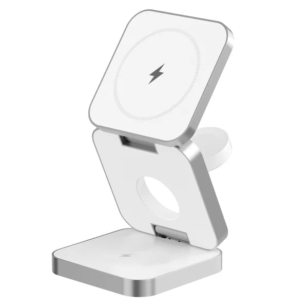 Magnetic Collapsible Wireless Charger - White