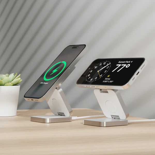 Magnetic Collapsible Wireless Charger - White