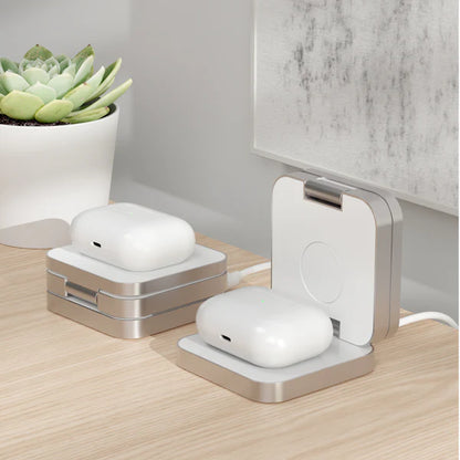 Magnetic Collapsible Wireless Charger - White