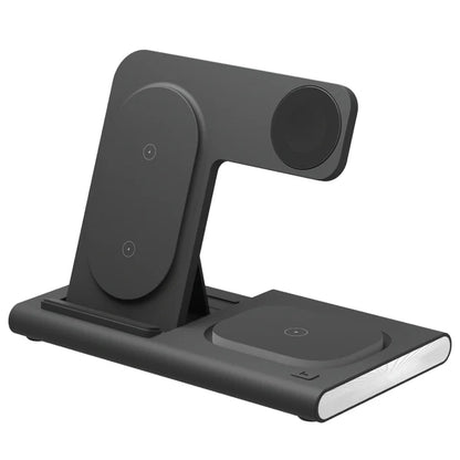 3-in-1 Portable Wireless Charger - Black
