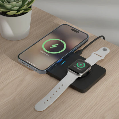 2-in-1 Wireless Charger - Black