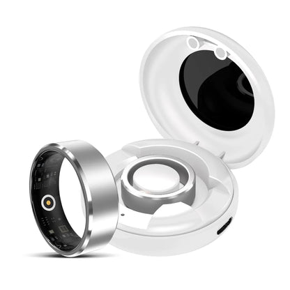 Smart Ring for Men Women Gold Fitness Ring Android iOS Fitness Tracker Pedometer Heart Rate Blood Oxygen Sleep Monitor Step Counter Activity Tracker