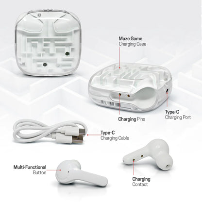 True Wireless Earbuds with 3D Maze