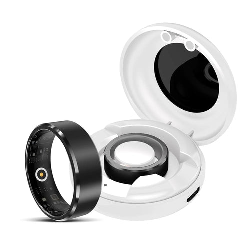 Smart Ring for Men Women Gold Fitness Ring Android iOS Fitness Tracker Pedometer Heart Rate Blood Oxygen Sleep Monitor Step Counter Activity Tracker