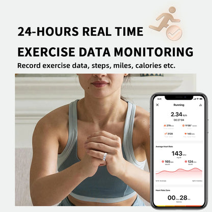 Smart Ring for Women Fitness Ring Diamond Activity Tracker Heart Rate Monitor Sleep Smart Rings Pedometer Calorie Counter Ladies Rings for Women Silver